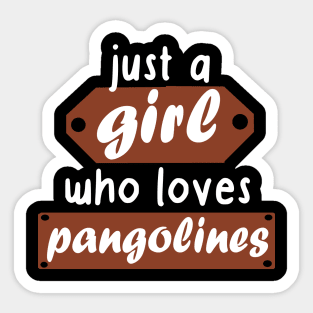 Vintage pangolin women retro girls love Sticker